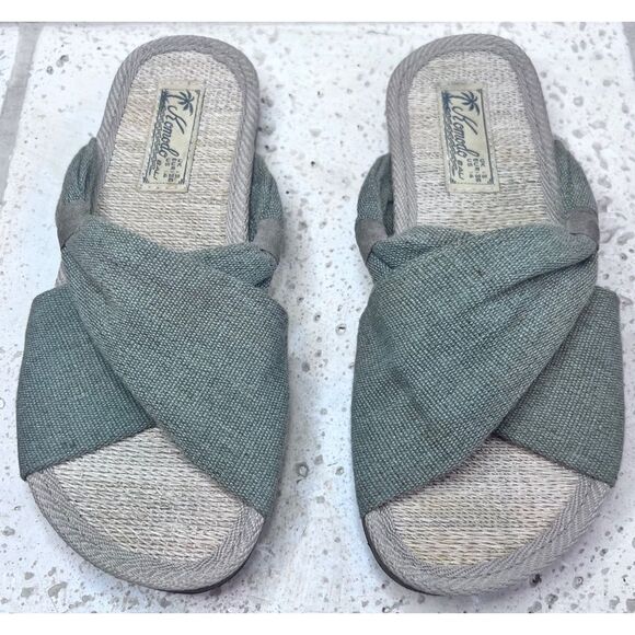 Komodo Bali Helena Green Sandal Organic Cotton & Recycled PU Footbed Size 4 - Picture 10 of 13
